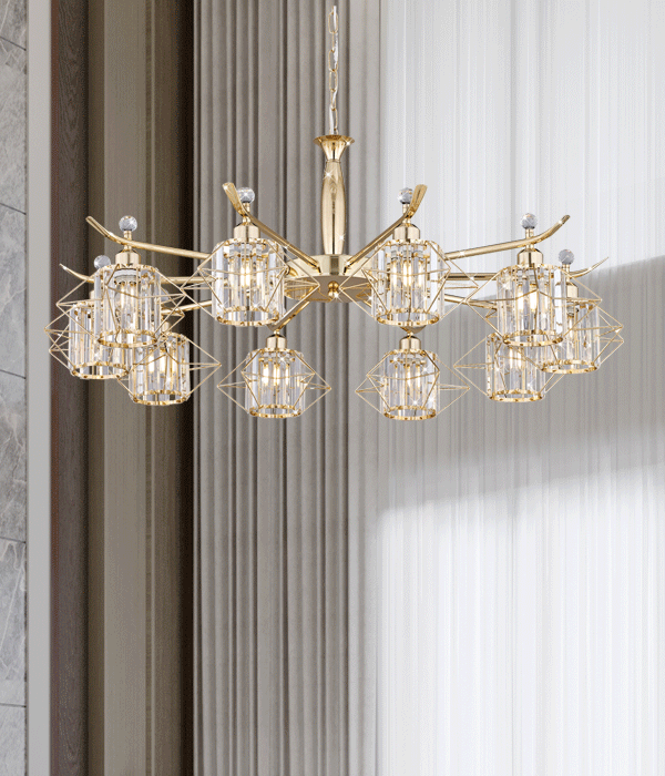 스티오 10등 거실전등 크리스탈거실등 샹들리제