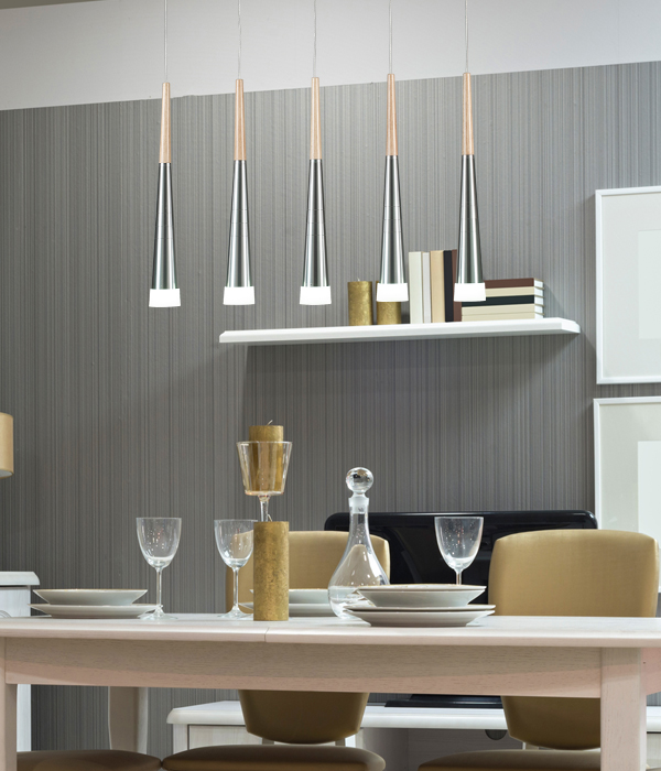 LED 코크 5등 펜던트조명, 식탁등 (LED35W 주백색)