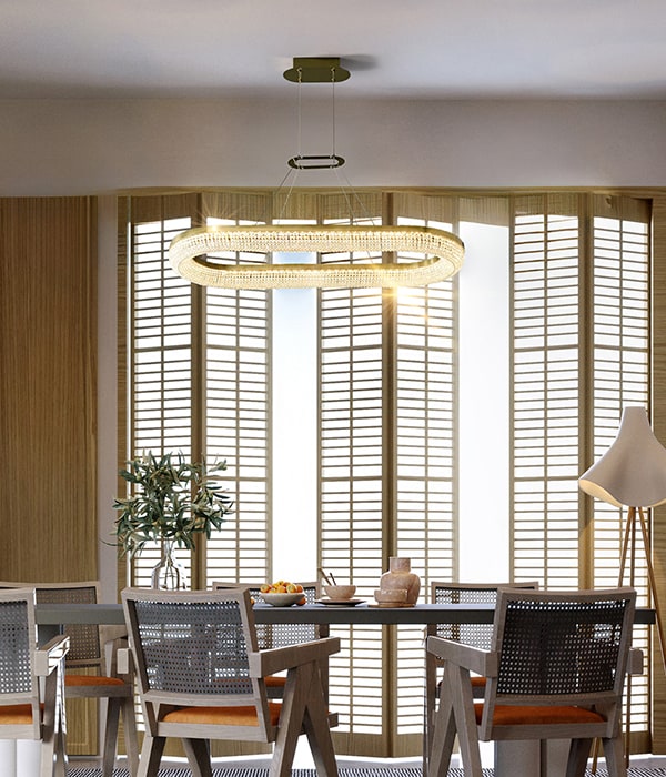 비스로 크리스탈 펜던트 식탁조명 LED 40W