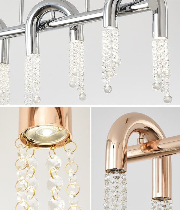 로드레 크리스탈 펜던트 식탁조명 LED30W 골드,크롬